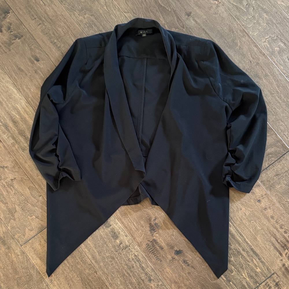 Mine Black Open Front Blazer
